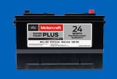 Motorcraft® Tested Tough® PLUS Batteries, $109.95 MSRP or redeem 22,000 FordPass™ Rewards Points.